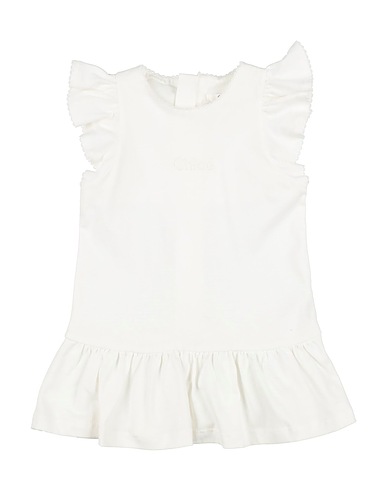 CHLOÉ Babykleid Weiß 100% Baumwolle