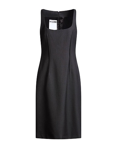 MOSCHINO Midi dress COUTURE Charcoal 100% Virgin Wool