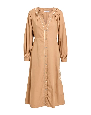 KAOS Midi dress Camel 100% Cotton