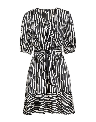 LIU •JO Κοντό φόρεμα Μαύρο 100% Πολυεστέρας