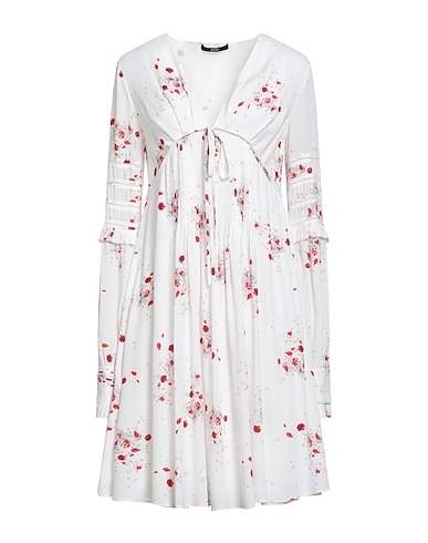 SLY010 Pleated dress White 70% Viscose, 30% Silk