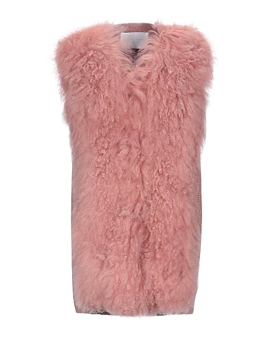 FABIANA FILIPPI Full-length jacket Antique rose 75% Virgin Wool, 15% Silk, 10% Cashmere, Sheepskin fleece