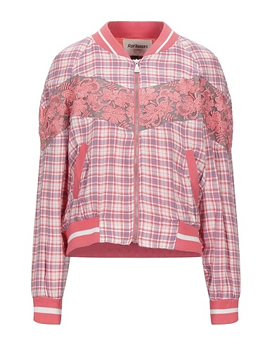 ROŸ ROGER'S Bomber Salmon pink 100% Viscose, Cotton, Polyamide