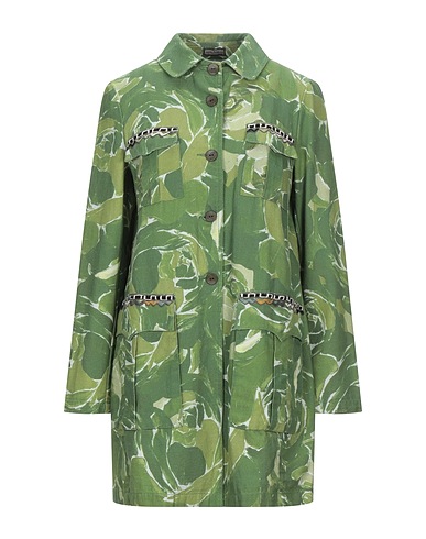 MALÌPARMI Full-length jacket Green 100% Cotton, Viscose