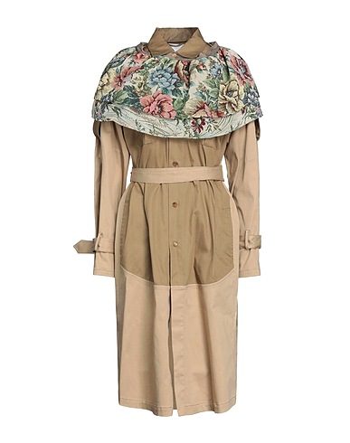 ERIKA CAVALLINI Full-length jacket Military green 97% Cotton, 3% Elastane, Polyester, Viscose