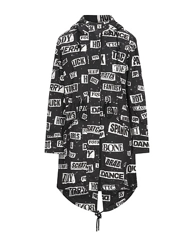 MOSCHINO Coat Black 97% Cotton, 3% Other Fibres
