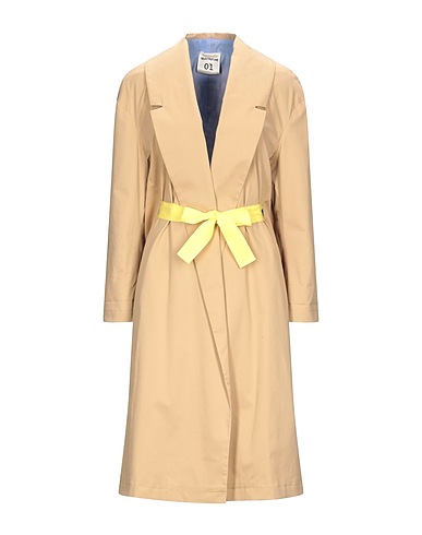SEMICOUTURE Full-length jacket Beige 97% Cotton, 3% Elastane