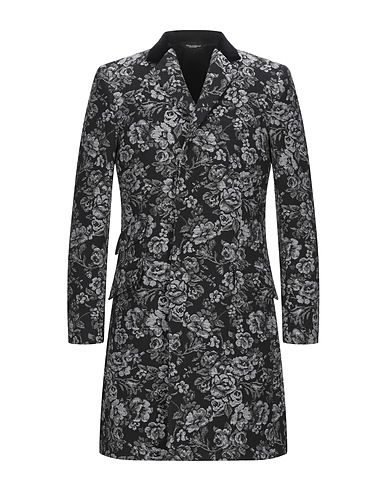 DOLCE&GABBANA Mantel Schwarz 53% Baumwolle, 40% Polyester, 4% Acryl, 3% Andere Fasern