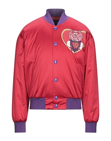 DOLCE&GABBANA Bomber Red 100% Polyester, Silk, Elastane