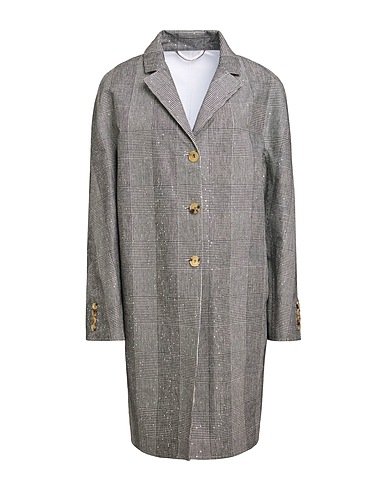 ERMANNO SCERVINO ライトコート ブラック コットン 50% / ポリエステル 31% / リネン 19%