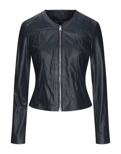 STREET LEATHERS STREET LEATHERS WOMAN JACKET MIDNIGHT BLUE SIZE M SOFT LEATHER,16004424GO 5