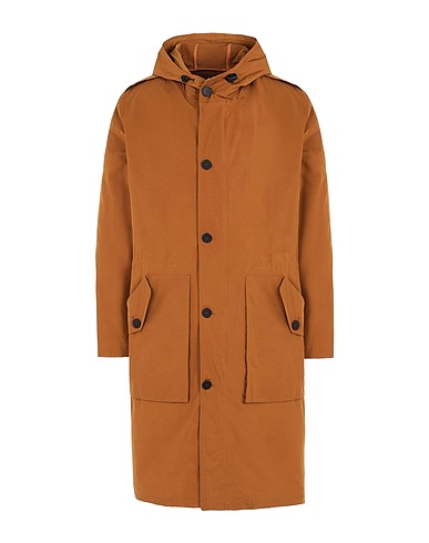 8 by YOOX Lange Jacke ESSENTIAL MAXI PATCH-POCKET PARKA
 Braun 57% Polyester, 43% Baumwolle
