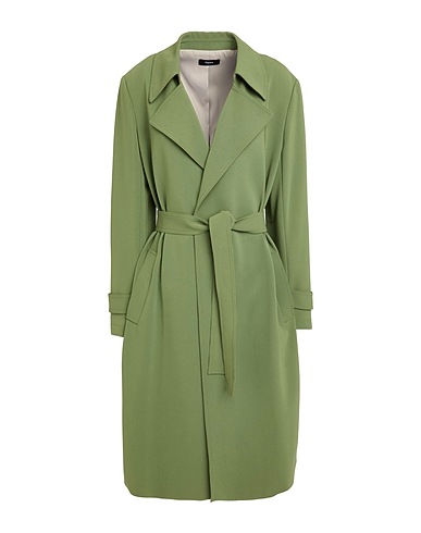 THEORY Full-length jacket Military green 70% Triacetate, 30% Polyester