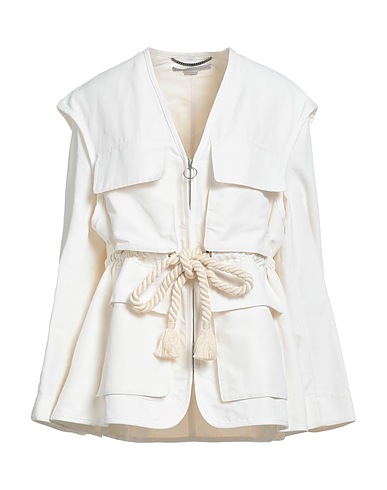 STELLA McCARTNEY Jacket Off white 40% Polyamide, 36% Cotton, 24% Linen, Polyester