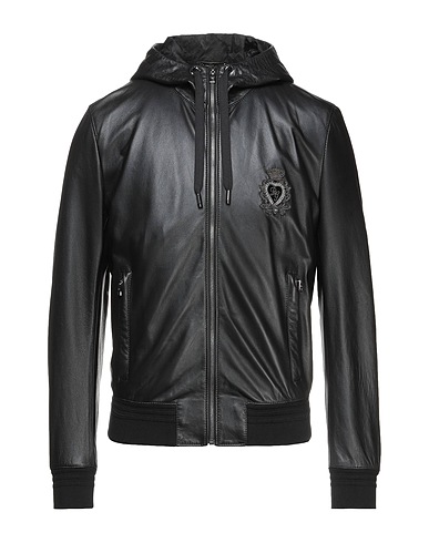 DOLCE&GABBANA Jacket Black 100% Lambskin, Brass, Cotton, Silk, Viscose