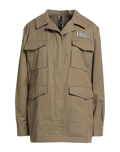 HOGAN Jacket Military green 100% Cotton