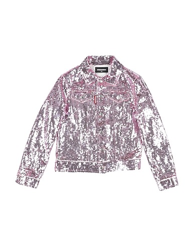 DSQUARED2 Denim jacket Pink 100% Cotton, Polyester