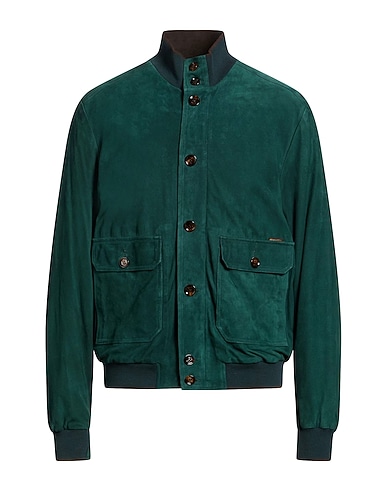 MOORER Cazadora de piel VERDE SMERALDO 100% Cuero