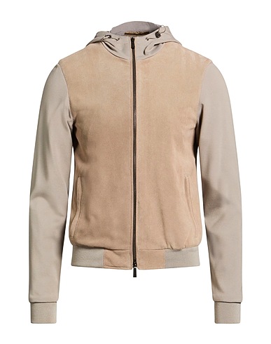 MOORER Blouson en cuir KHAKI 100% Cuir d'agneau