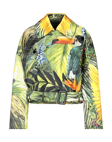 DOLCE&GABBANA Biker jacket Green 100% Silk