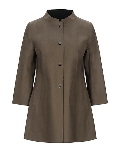 HERNO Soprabito Verde scuro 97% Cotone, 3% Elastan