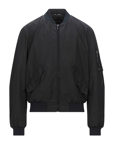 DOLCE&GABBANA Bomber Black 100% Polyester, Polyamide, Elastane, Calfskin