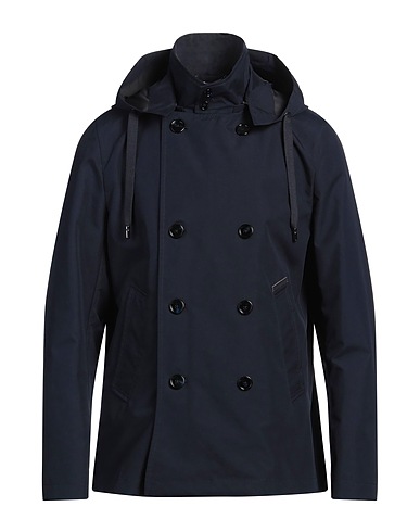 DOLCE&GABBANA Jacket Midnight blue 100% Polyester, Cow leather