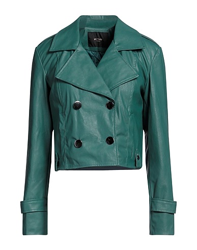 MY TWIN TWINSET Double breasted pea coat Green 100% Viscose