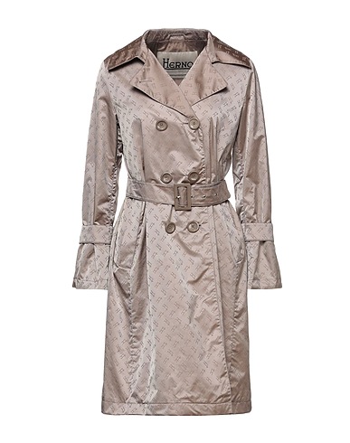 HERNO Double breasted pea coat Light brown 100% Polyamide