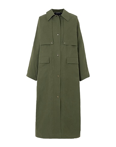 KASSL EDITIONS Soprabito Verde militare 100% Cotone, Poliuretano