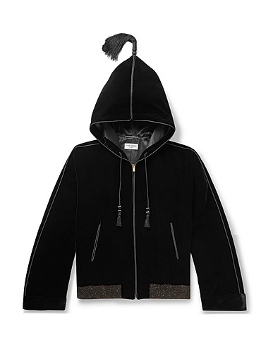 SAINT LAURENT Jacket Black 65% Viscose, 35% Cupro, Wool, Polyamide, Metallic fiber