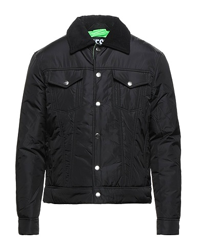 DIESEL Jacket Black 100% Polyamide, Cotton