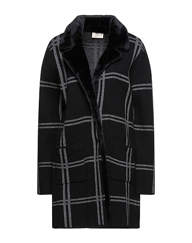 TOY G. Full-length jacket Black 50% Viscose, 30% Polyester, 20% Polyamide