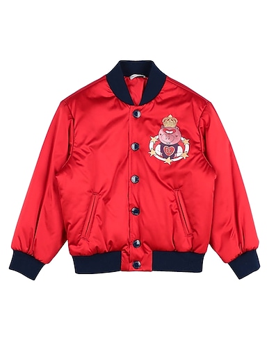DOLCE&GABBANA Bomber Brick red 100% Polyester, Polyamide, Viscose, Cotton, Elastane