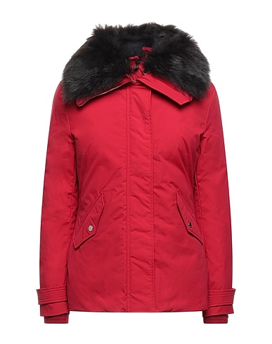 BELSTAFF Shell jacket Red 100% Polyamide, Lamb fur