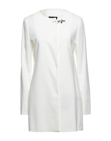 FAY Full-length jacket White 80% Acetate, 17% Viscose, 3% Elastane