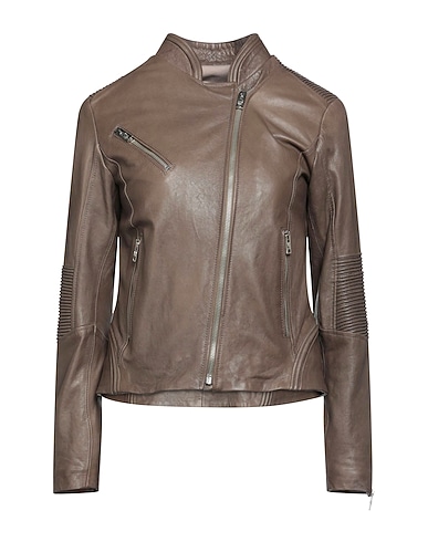 MASTERPELLE Biker jacket Khaki Soft Leather