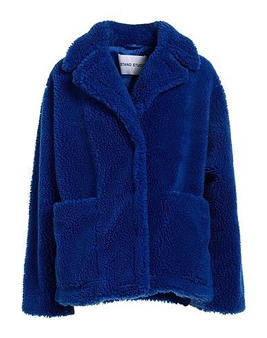 STAND STUDIO Teddy Coat Blu china 60% Poliestere, 20% Lana, 20% Acrilico
