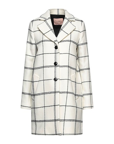 TWINSET Cappotto Bianco 65% Lana, 20% Poliestere, 10% Poliammide, 5% Altre Fibre