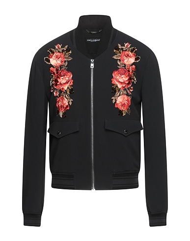 DOLCE&GABBANA Bomber Black 51% Viscose, 46% Acetate, 3% Elastane, Synthetic fibers, Cotton