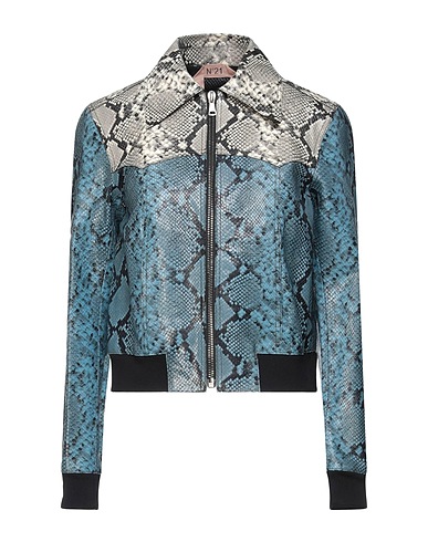 N°21 Bomber Azzurro Fibre tessili