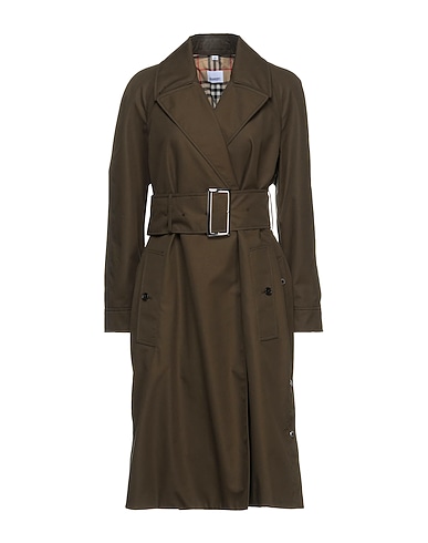 BURBERRY Full-length jacket Military green 100% Cotton