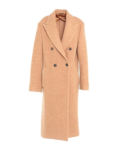 DONDUP Coat Camel 55% Virgin Wool, 37% Viscose, 8% Polyamide