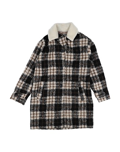 TRUSSARDI JUNIOR Coat Khaki 70% Polyester, 30% Wool, Bovine leather