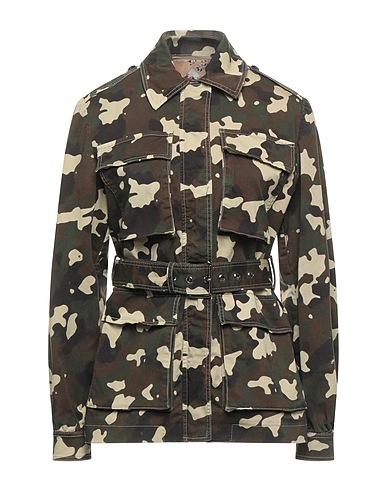 PINKO Jacket Military green 97% Cotton, 3% Elastane