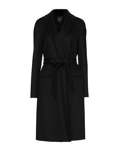 THEORY Coat Black 90% Wool, 10% Cashmere