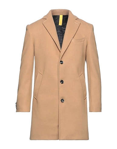 WHY NOT BRAND Coat Camel 82% Polyester, 18% Wool