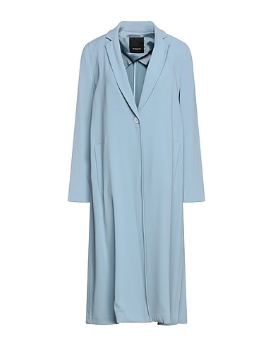 PINKO Full-length jacket Pastel blue 98% Polyester, 2% Elastane