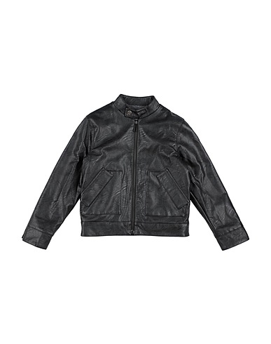 PAOLO PECORA Jacket NERO 50% Polyurethane, 40% Viscose, 10% Polyester