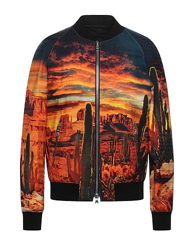 BALMAIN Bomberjacke Orange 100% Cupro, Baumwolle, Polyamid